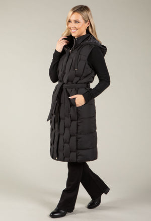 Sleeveless Coat With Detachable Hood