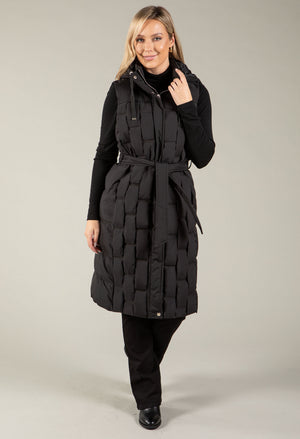 Sleeveless Coat With Detachable Hood