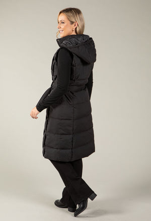 Sleeveless Coat With Detachable Hood