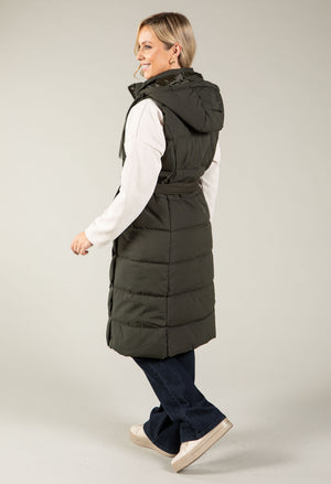 Geometrical Design Longline Gilet, view 9 – Pamela Scott
