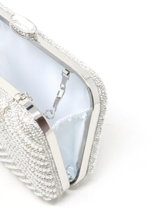 Pearl and Diamante Clutch Bag