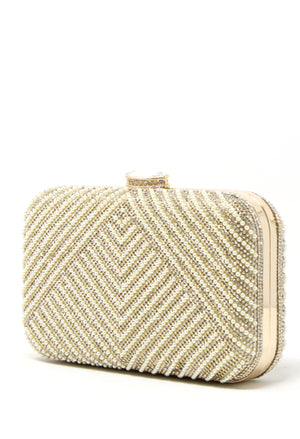 Pearl and Diamante Clutch Bag