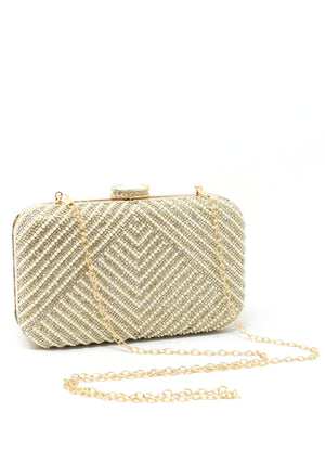 Pearl and Diamante Clutch Bag
