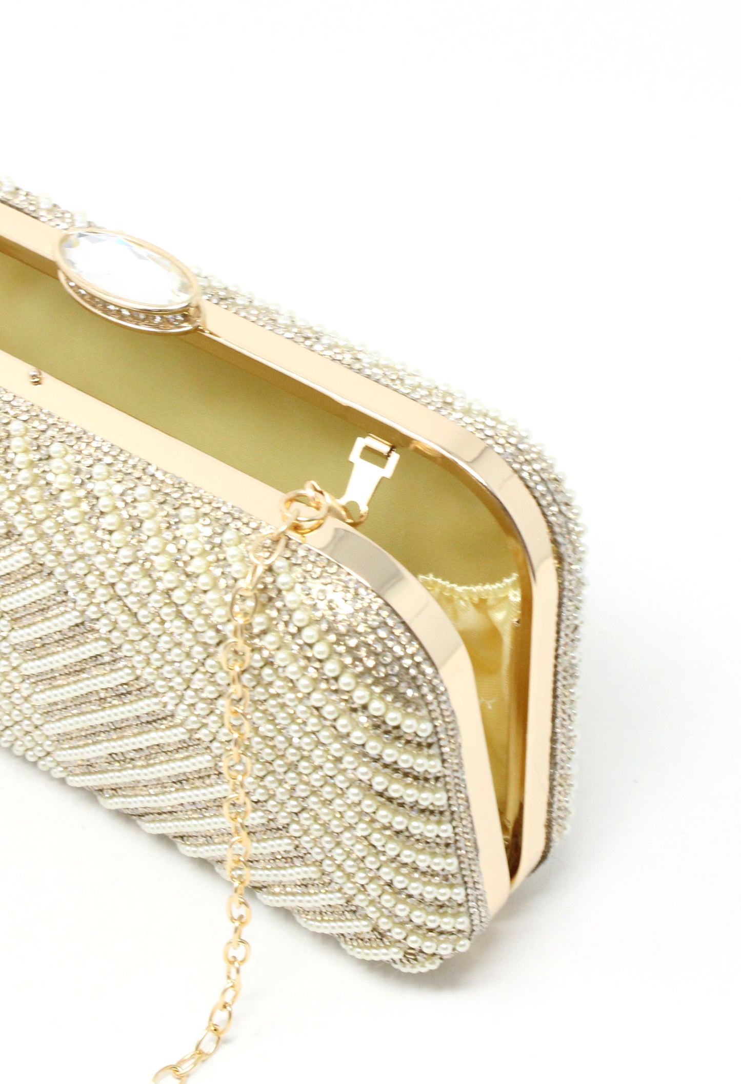 Pearl and Diamante Clutch Bag