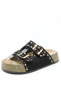 Studded Double Strap Sandals