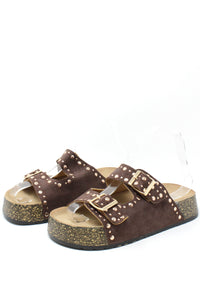 Studded Double Strap Sandals