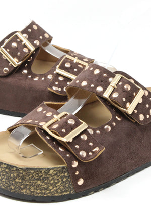 Studded Double Strap Sandals