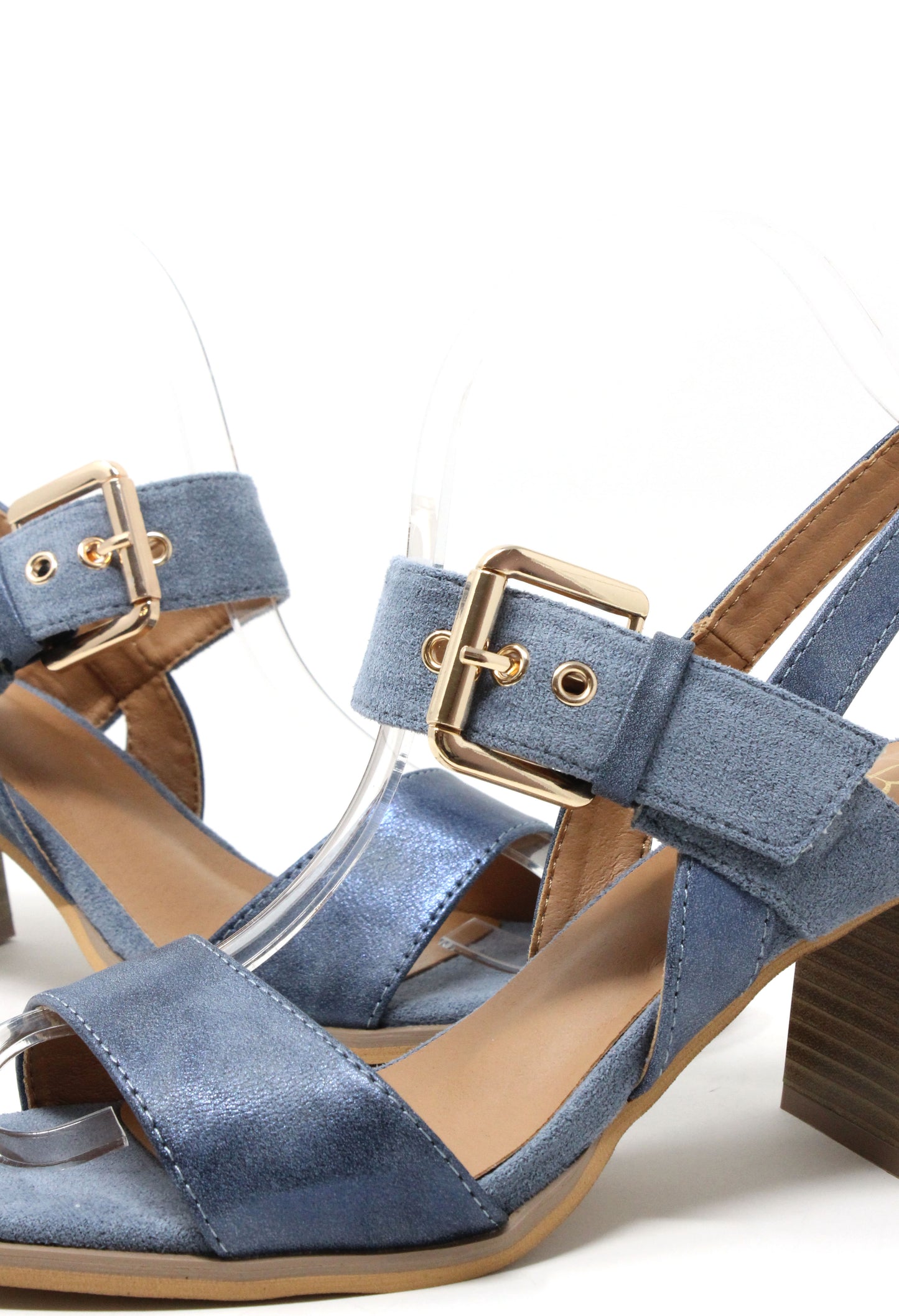 Shimmer Double Strap Heel
