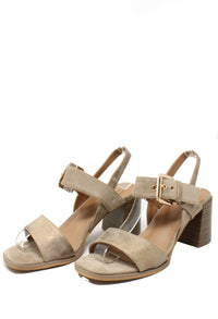 Shimmer Double Strap Heel