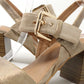 Shimmer Double Strap Heel