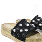 Studded Denim Slide