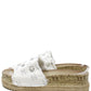 Studded Denim Slide