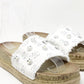 Studded Denim Slide