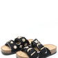 Gem Studded Denim Sandals