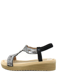 Diamante Mosaic Wedge Sandal