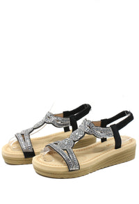 Diamante Mosaic Wedge Sandal