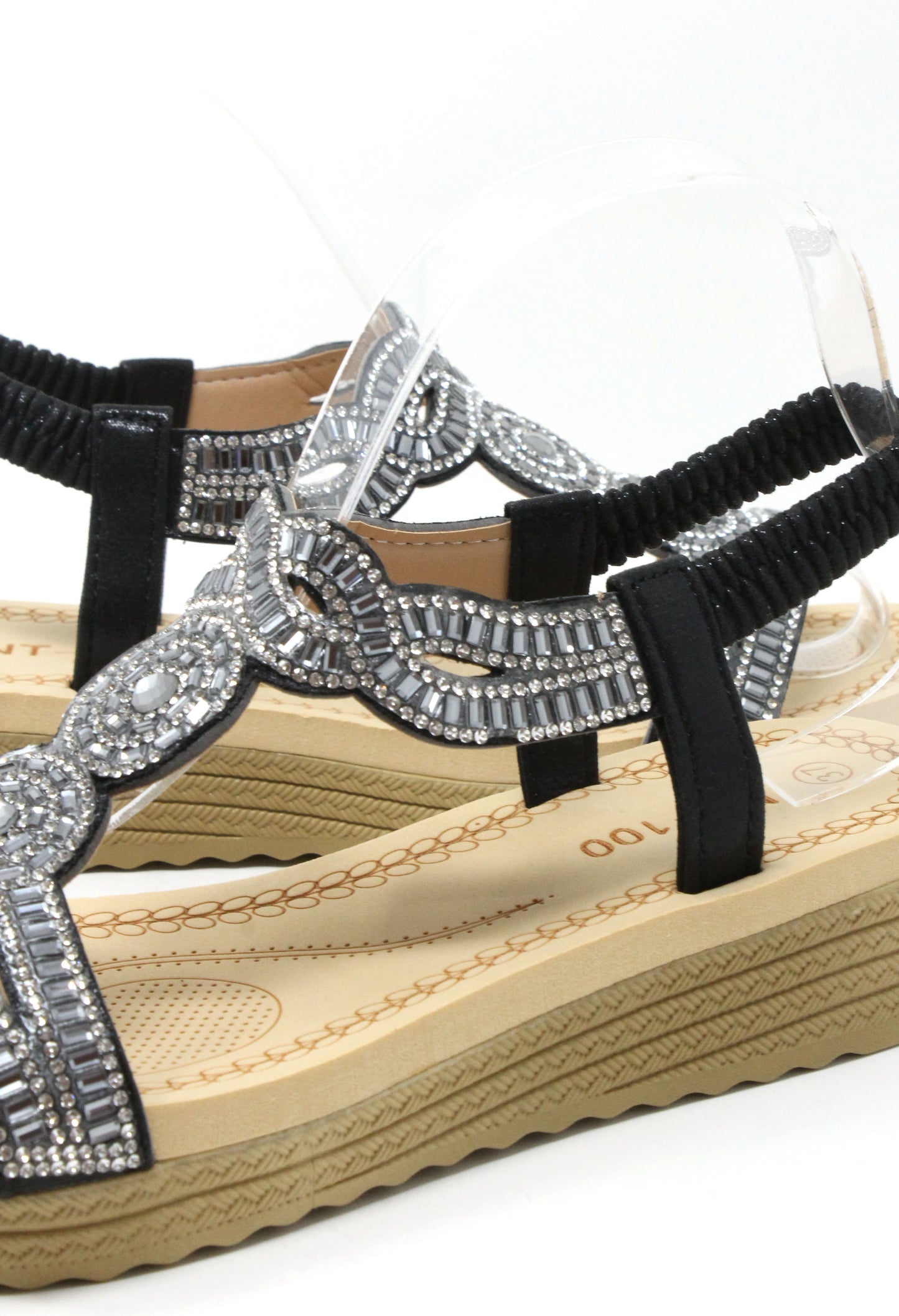 Diamante Mosaic Wedge Sandal