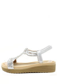Diamante Mosaic Wedge Sandal