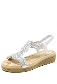 Diamante Mosaic Wedge Sandal