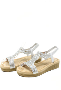 Diamante Mosaic Wedge Sandal