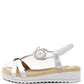 Pearl Circle Wedge Sandal