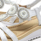 Pearl Circle Wedge Sandal