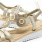 Pearl Circle Wedge Sandal