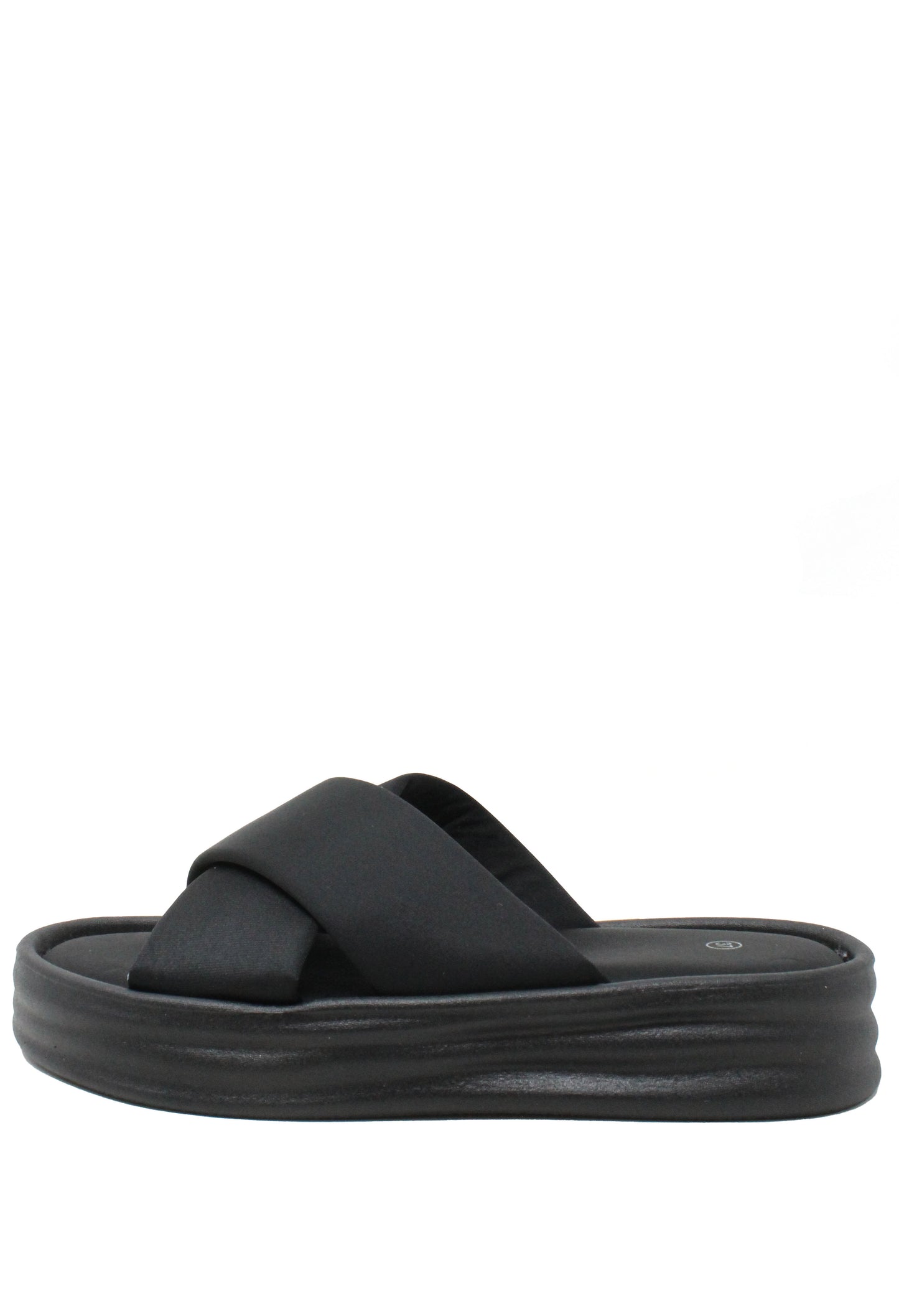 Cross Strap Platform Slide