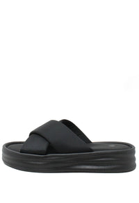 Cross Strap Platform Slide