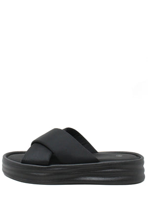 Cross Strap Platform Slide