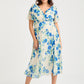 Victoria Angel Sleeve Mesh Midi Curve+ Dress