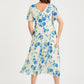 Victoria Angel Sleeve Mesh Midi Curve+ Dress