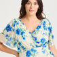 Victoria Angel Sleeve Mesh Midi Curve+ Dress