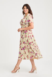 Liz Bolero Wrap Bodice Curve+ Midi Dress