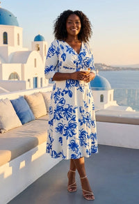 Helena Curve+ Midi Dress