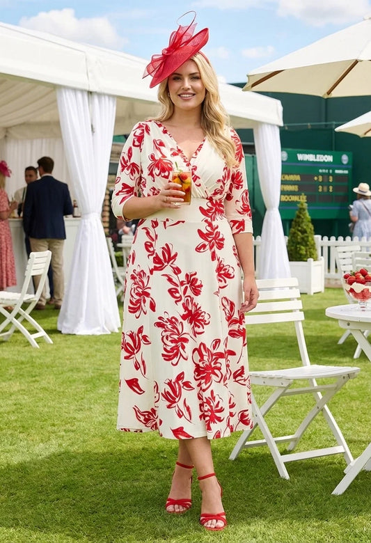 Helena Curve+ Midi Dress