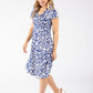Tempo Floral Print V-Neck Dress