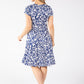 Tempo Floral Print V-Neck Dress