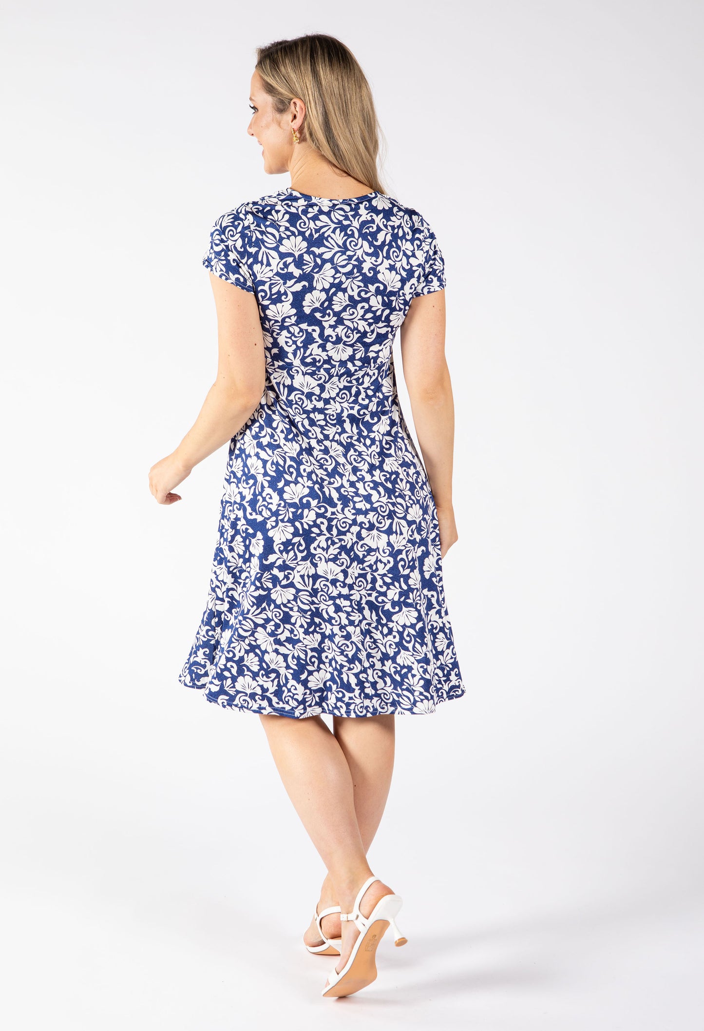 Tempo Floral Print V-Neck Dress