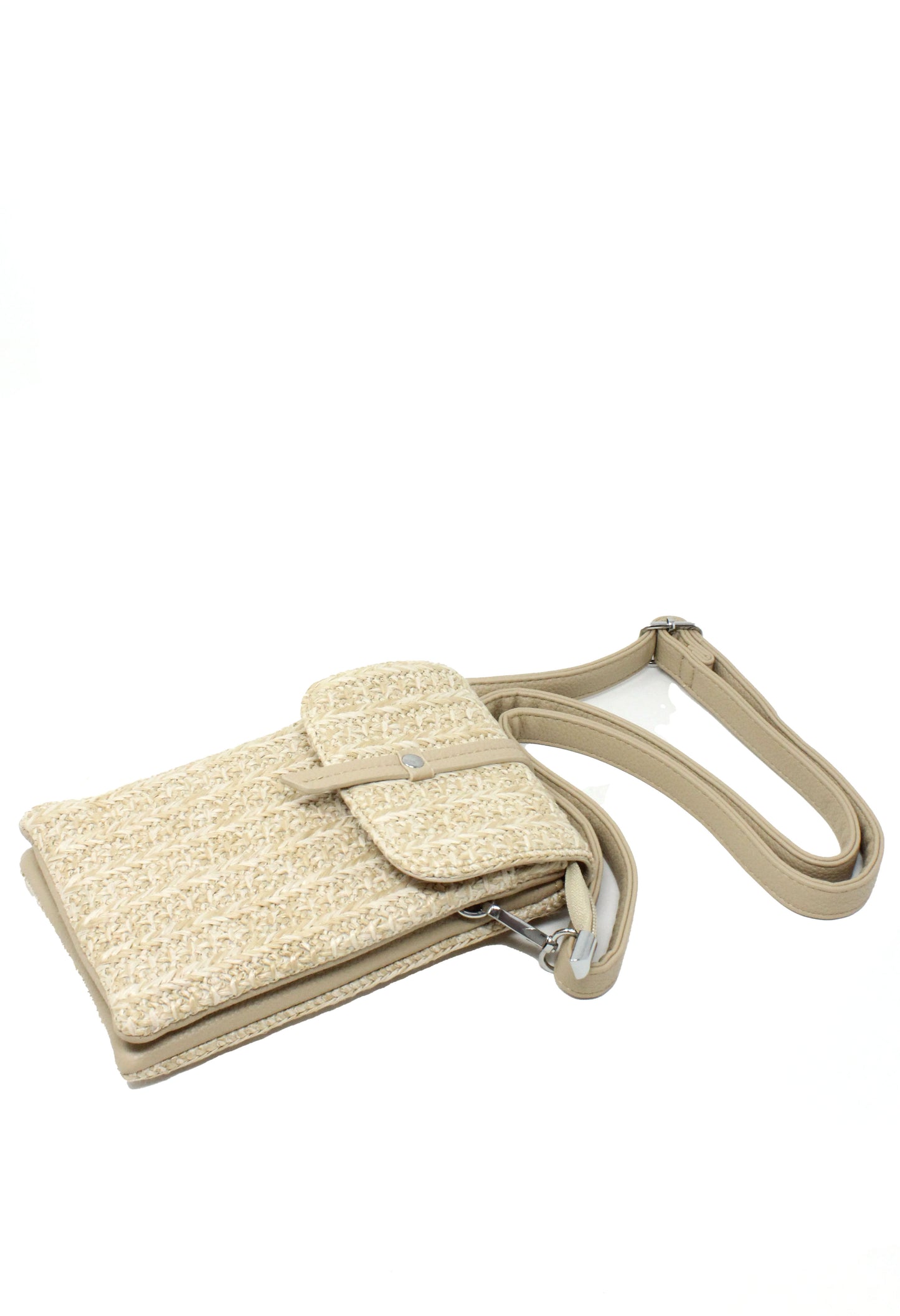 Straw Striped Crossbody Bag