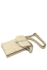 Straw Striped Crossbody Bag