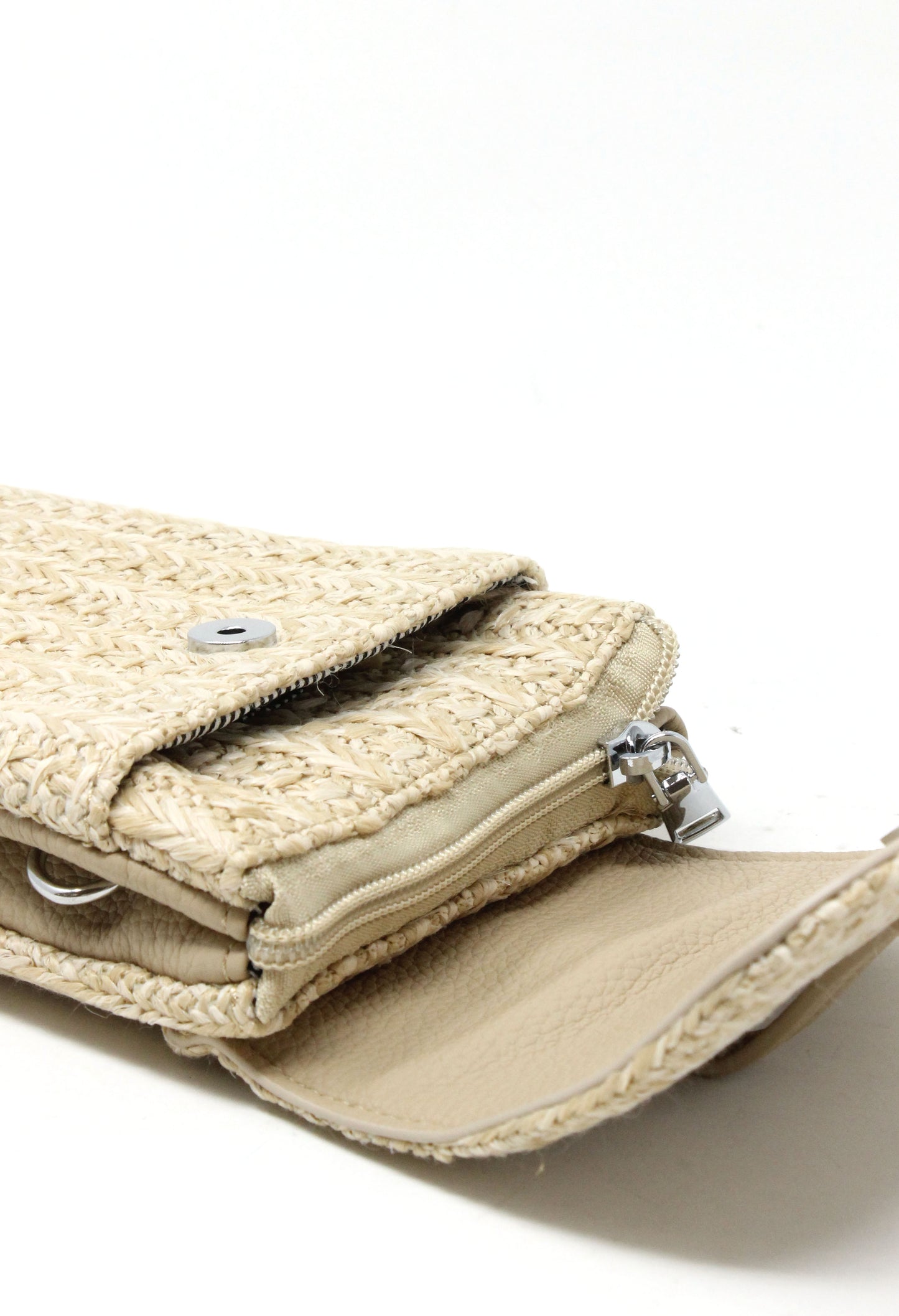 Straw Striped Crossbody Bag