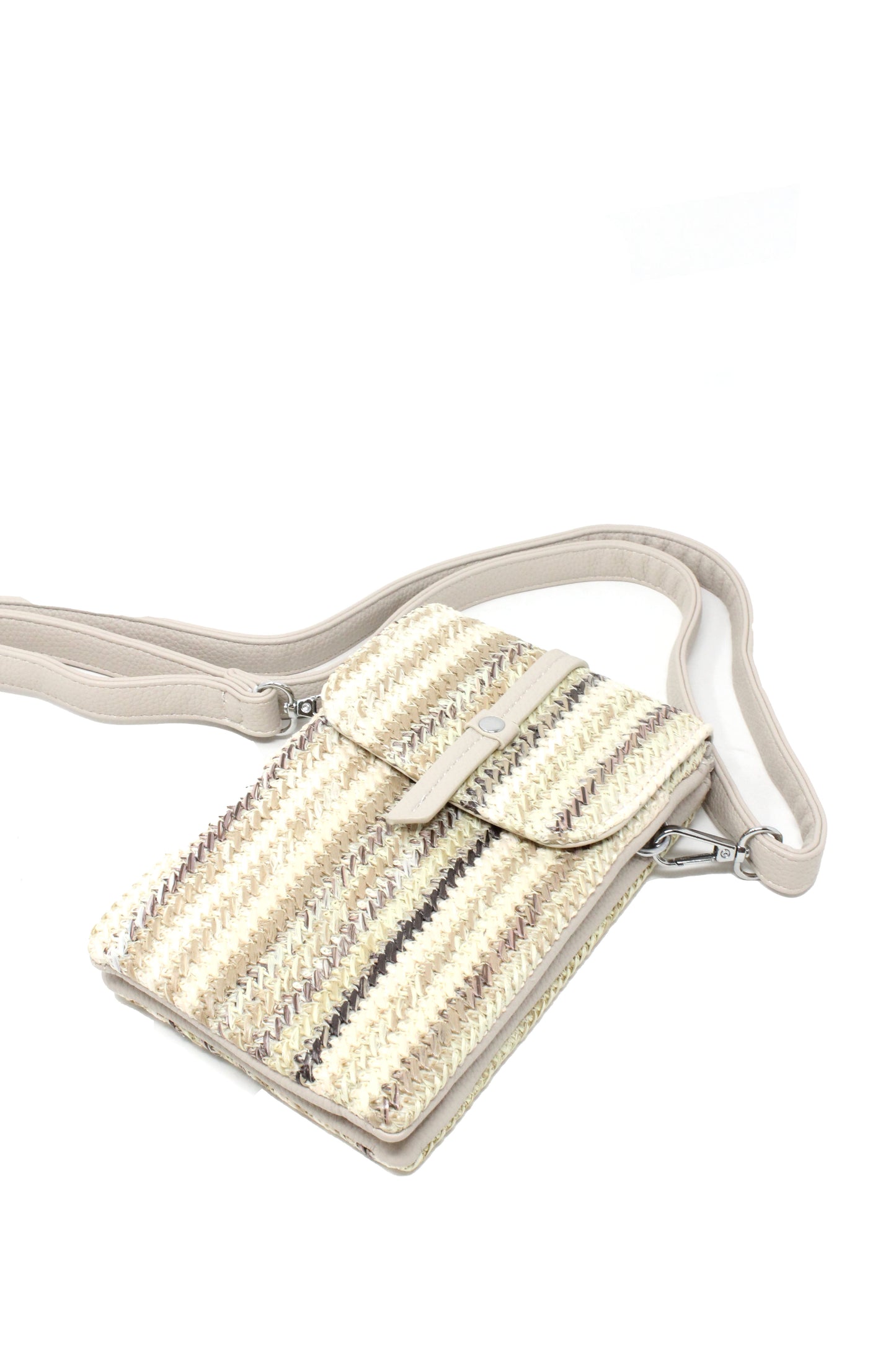 Straw Striped Crossbody Bag