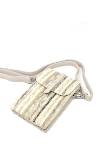 Straw Striped Crossbody Bag