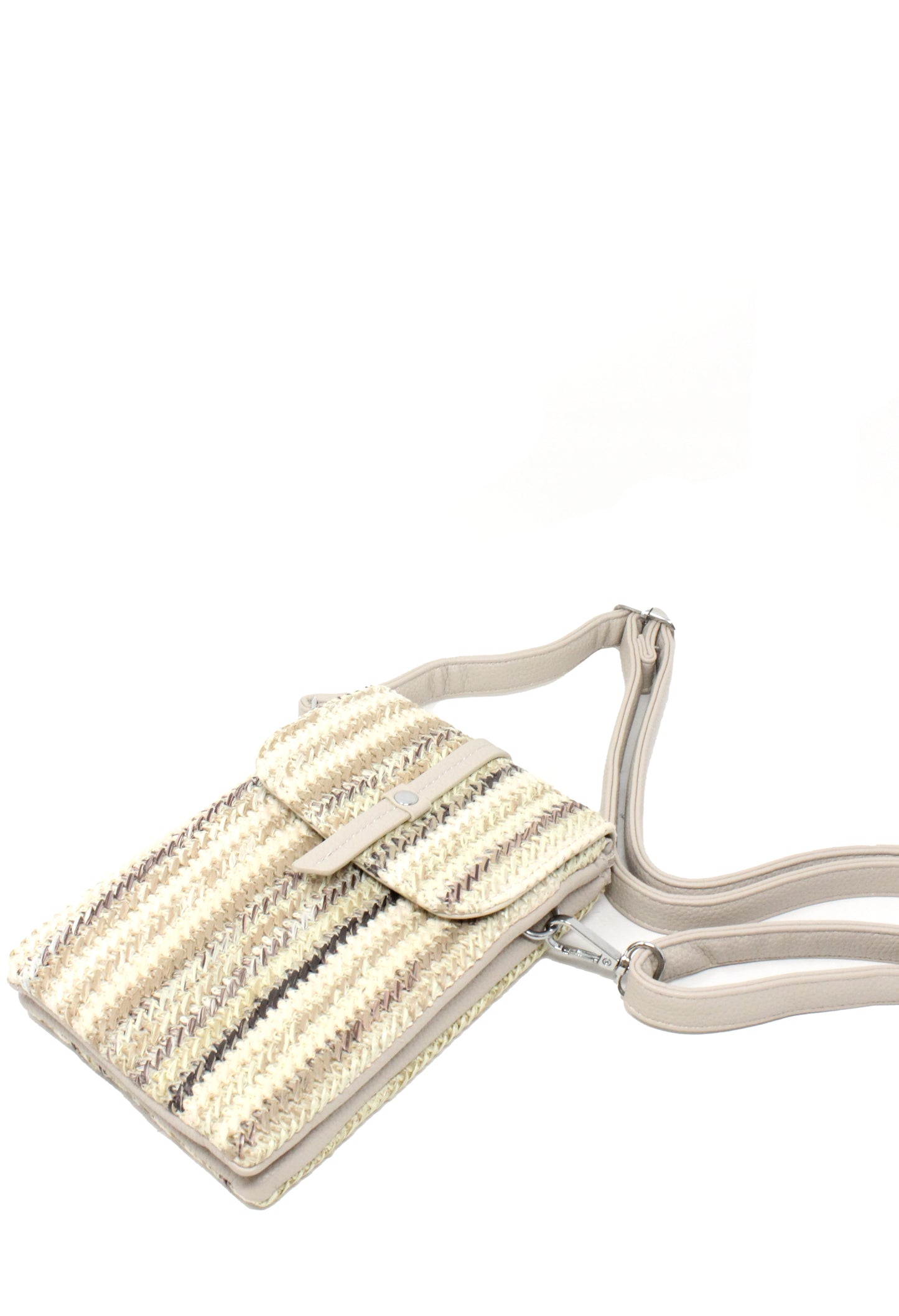 Straw Striped Crossbody Bag