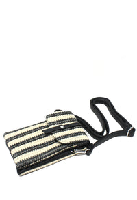 Straw Striped Crossbody Bag