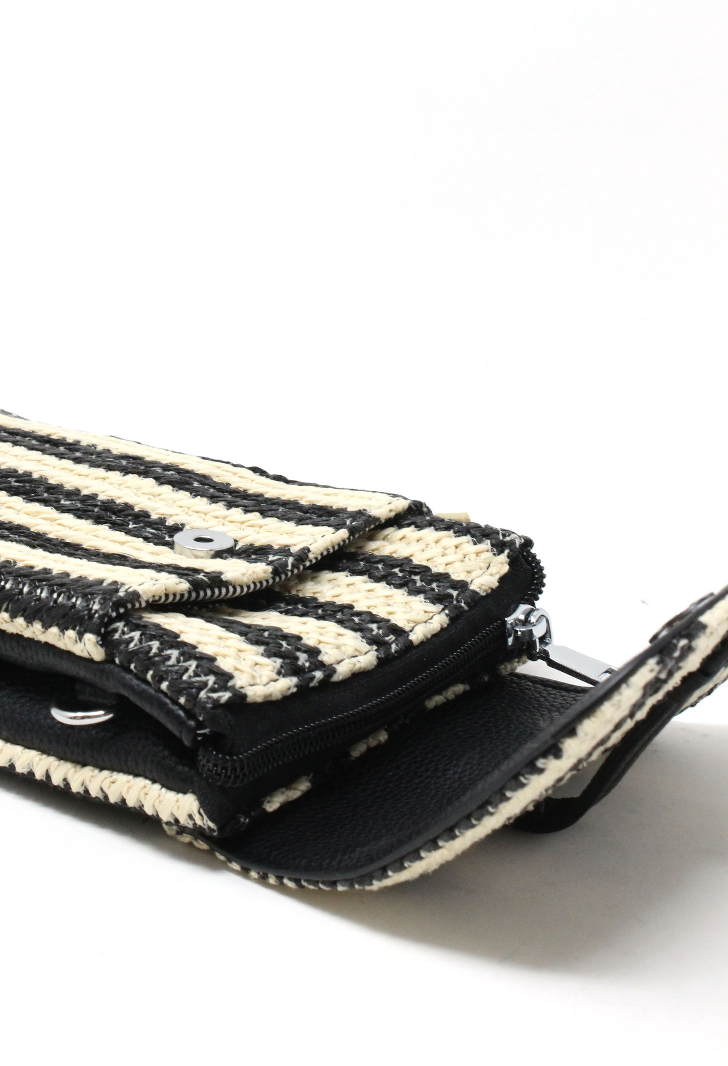 Straw Striped Crossbody Bag