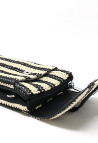 Straw Striped Crossbody Bag