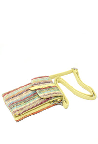 Straw Striped Crossbody Bag