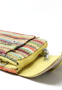 Straw Striped Crossbody Bag